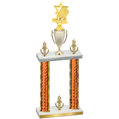 Double Orange Glacier Victory Pickleball Trophy