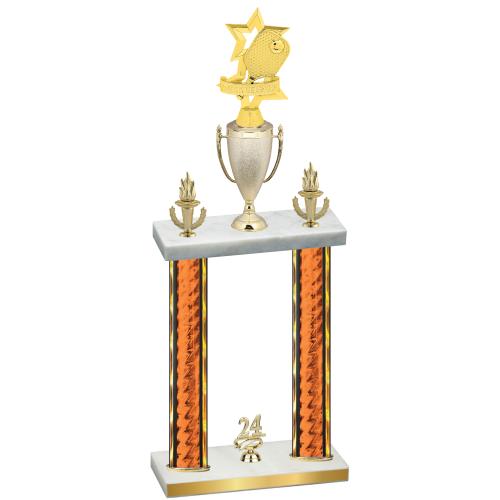 Double Orange Glacier Year Pickleball Trophy