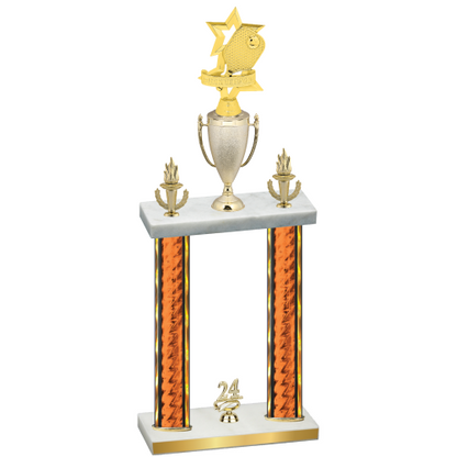 Double Orange Glacier Year Pickleball Trophy