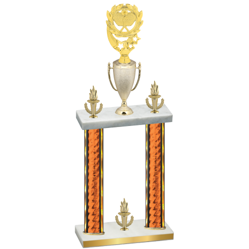 Double Orange Glacier Victory Pickleball Trophy