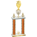 Double Orange Glacier Third Place Pickleball Trophy