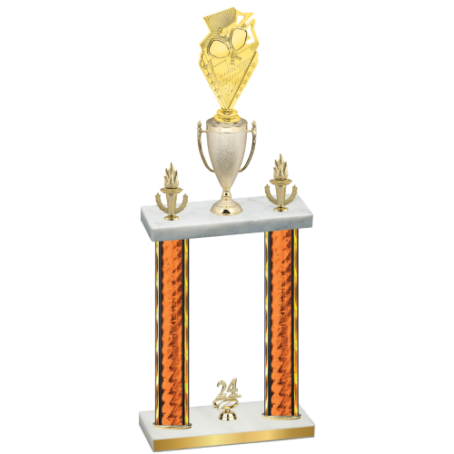 Double Orange Glacier Year Pickleball Trophy
