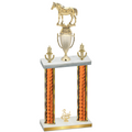 Double Orange Glacier Third Place Horses Trophy