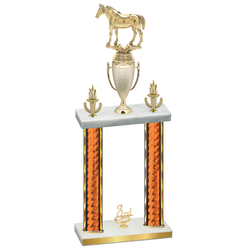 Double Orange Glacier Third Place Horses Trophy