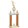 Double Orange Glacier Year Basketball Trophy