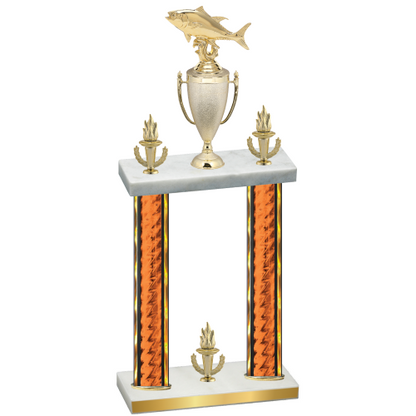 Double Orange Glacier Victory Fishing Trophy