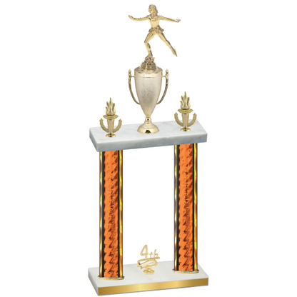 Double Orange Glacier Fourth Place Skater Trophy
