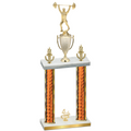 Double Orange Glacier Fourth Place Weights Trophy
