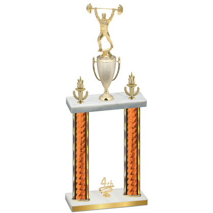 Double Orange Glacier Fourth Place Weights Trophy