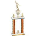 Double Orange Glacier Year Basketball Trophy