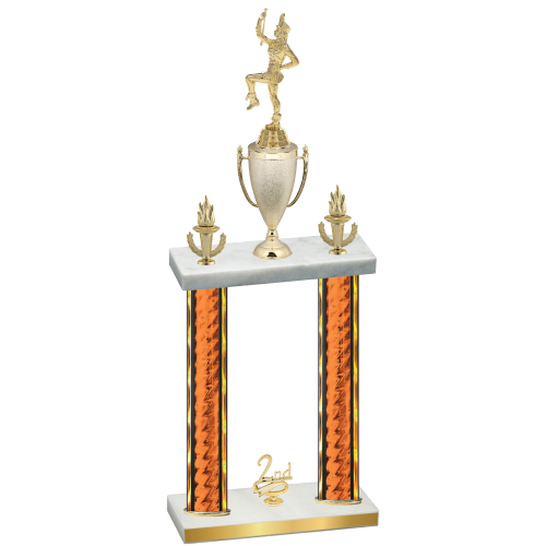 Double Orange Glacier Second Place Majorette Trophy