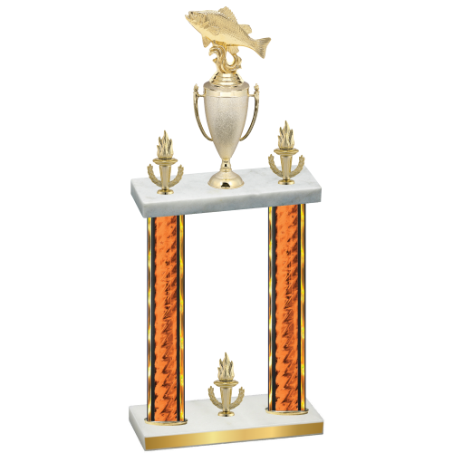 Double Orange Glacier Victory Fishing Trophy