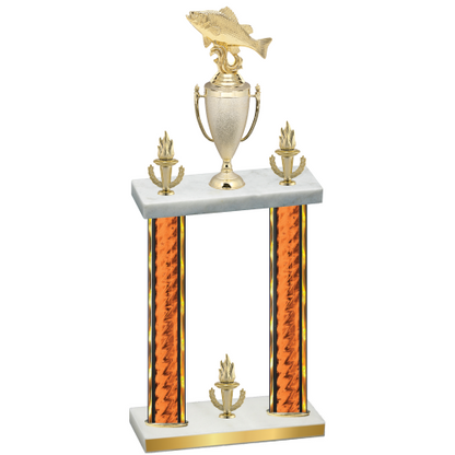 Double Orange Glacier Victory Fishing Trophy