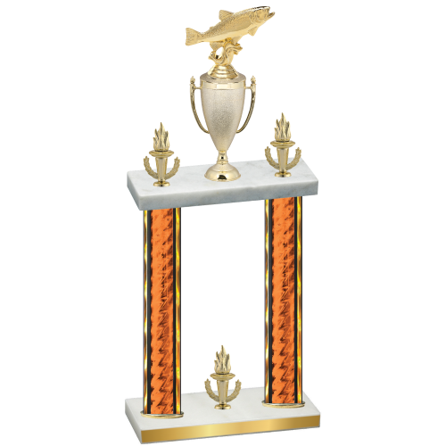 Double Orange Glacier Victory Fishing Trophy