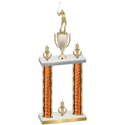 Double Orange Glacier Victory Golf Trophy