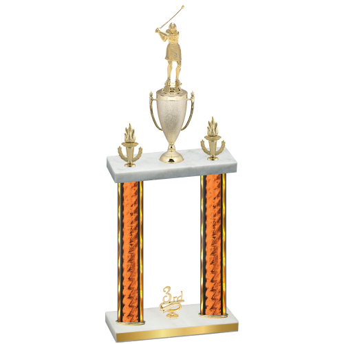 Double Orange Glacier Third Place Golf Trophy