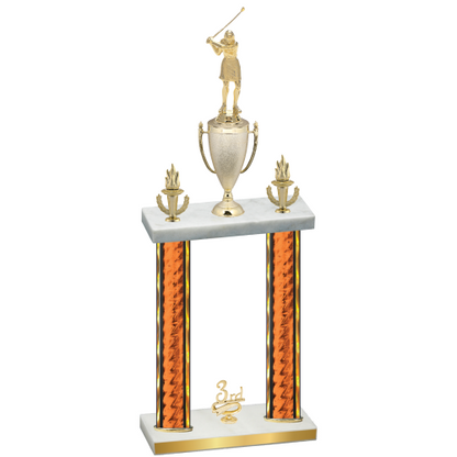 Double Orange Glacier Third Place Golf Trophy