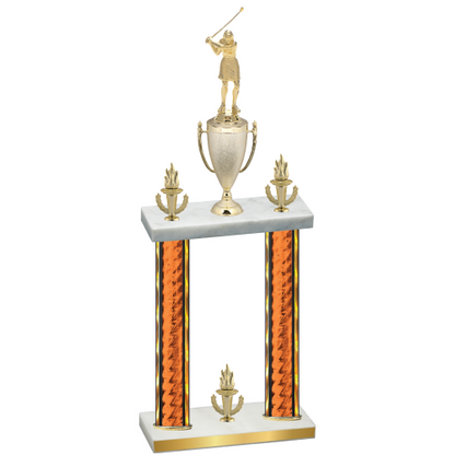 Double Orange Glacier Victory Golf Trophy
