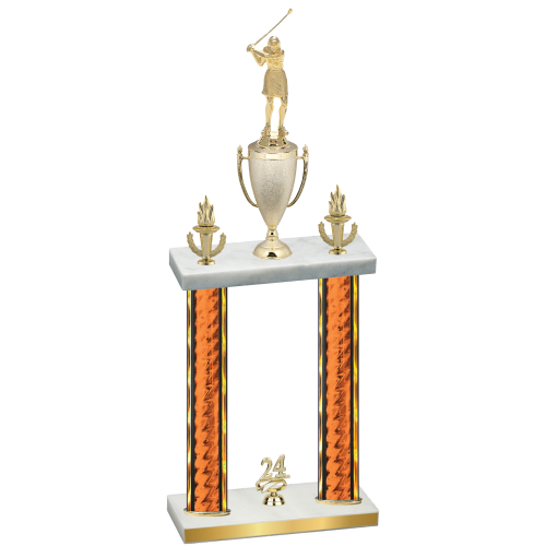 Double Orange Glacier Year Golf Trophy
