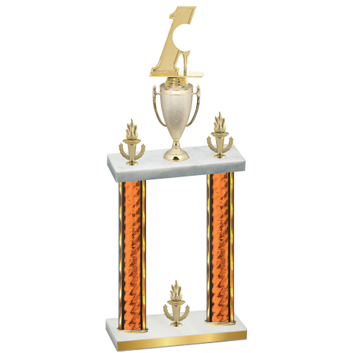 Double Orange Glacier Victory Golf Trophy