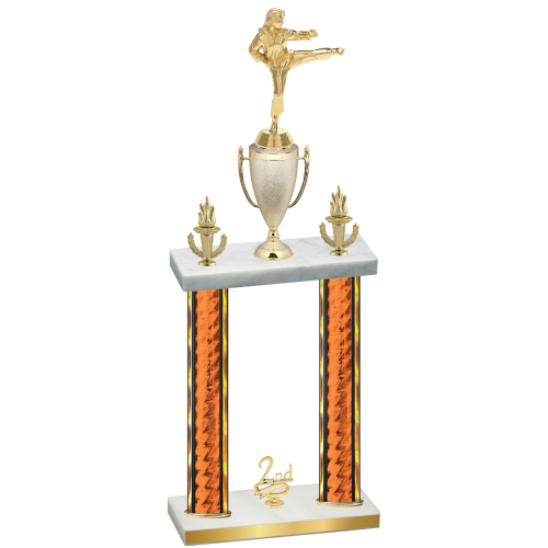 Double Orange Glacier Second Place Karate Trophy