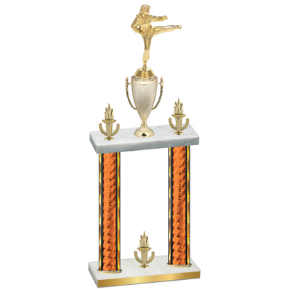 Double Orange Glacier Victory Karate Trophy