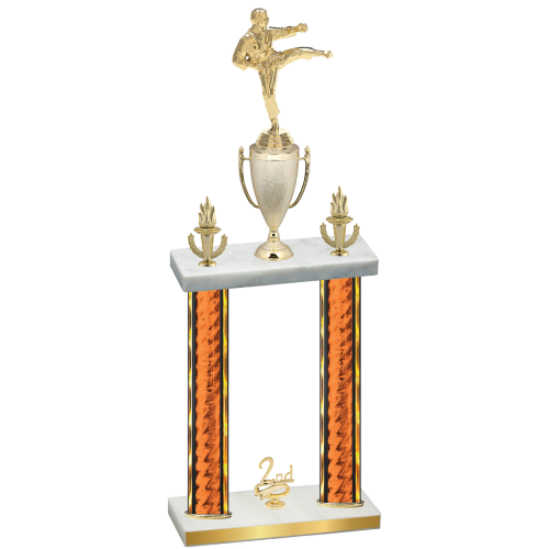 Double Orange Glacier Second Place Karate Trophy