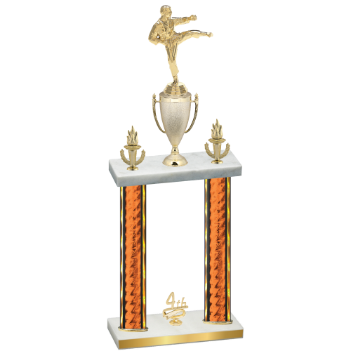 Double Orange Glacier Fourth Place Karate Trophy