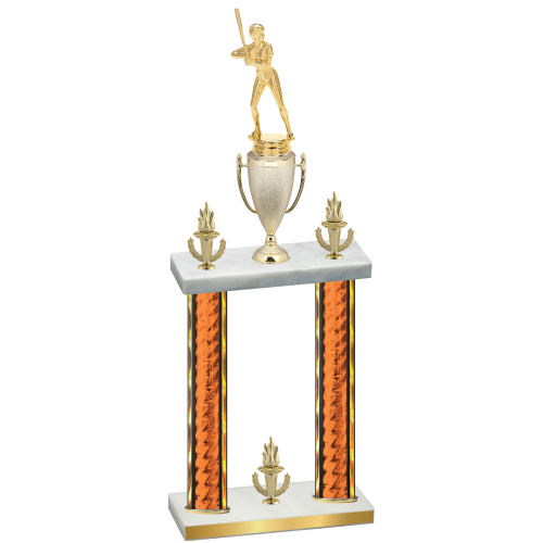 Double Orange Glacier Victory Softball Trophy