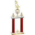 Double Red Glacier First Place Football Trophy