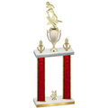 Double Red Glacier Year Football Trophy