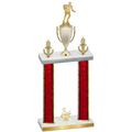 Double Red Glacier Third Place Rugby Trophy