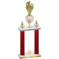 Double Red Glacier Third Place Rugby Trophy