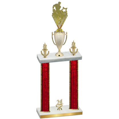 Double Red Glacier Year Rugby Trophy
