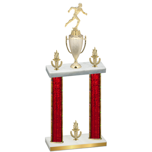 Double Red Glacier Victory Running Trophy