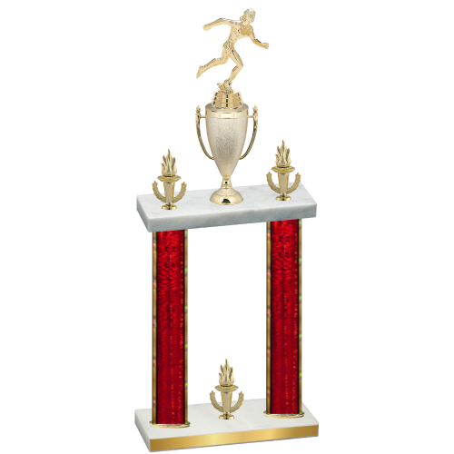 Double Red Glacier Victory Running Trophy