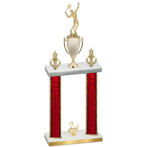 Double Red Glacier Second Place Tennis Trophy