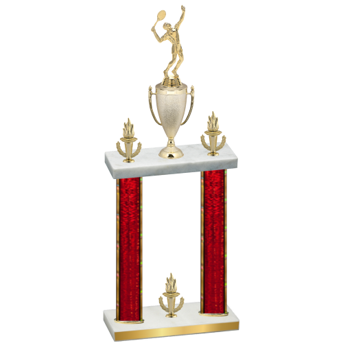 Double Red Glacier Victory Tennis Trophy