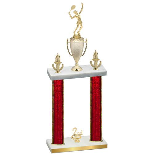 Double Red Glacier Second Place Tennis Trophy
