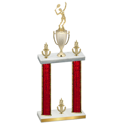 Double Red Glacier Victory Tennis Trophy
