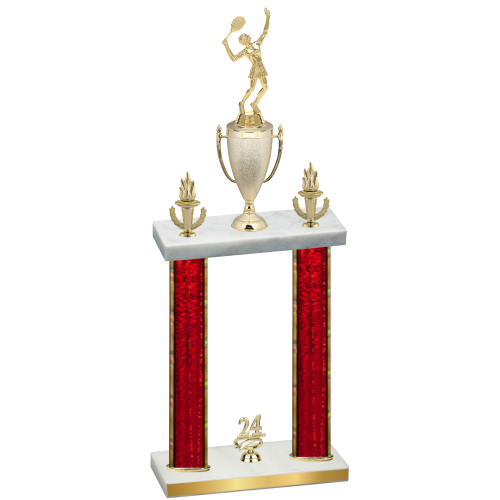 Double Red Glacier Year Tennis Trophy