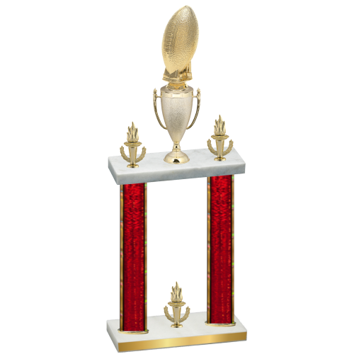 Double Red Glacier Victory Football Trophy