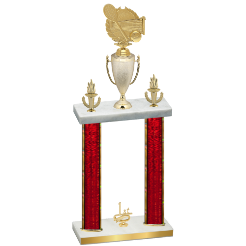 Double Red Glacier First Place Tennis Trophy