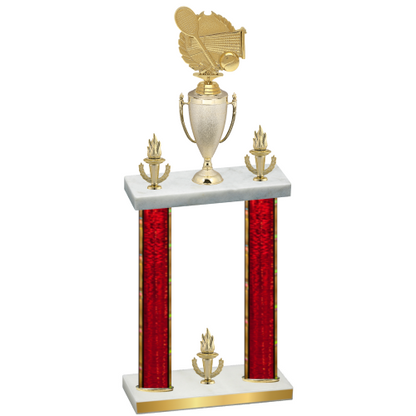 Double Red Glacier Victory Tennis Trophy