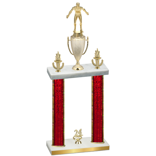 Double Red Glacier Year Wrestling Trophy