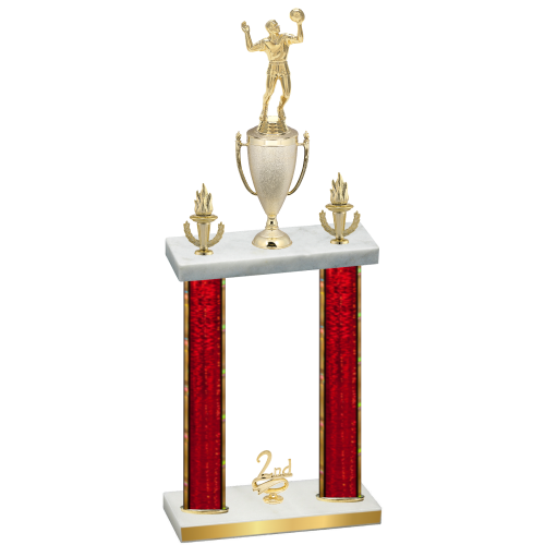 Double Red Glacier Second Place Volleyball Trophy