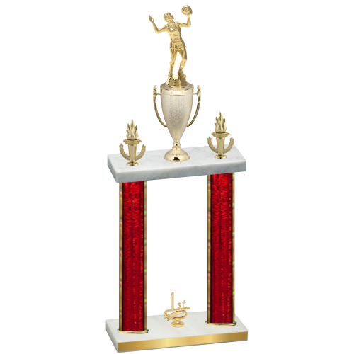 Double Red Glacier First Place Volleyball Trophy