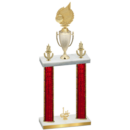 Double Red Glacier First Place Volleyball Trophy