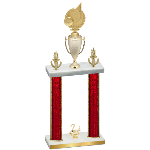 Double Red Glacier Second Place Volleyball Trophy
