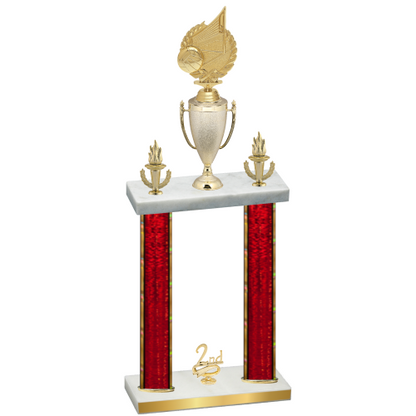 Double Red Glacier Second Place Volleyball Trophy
